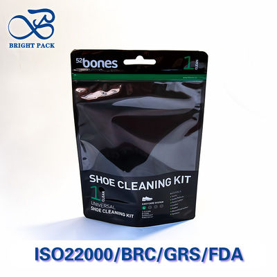 Túi Đứng Cao Cấp Có Cửa Sổ Trong Suốt Dành Cho Bao Bì Bộ Vệ Sinh Giày Với Bề Mặt Bóng Tùy Chỉnh Và Tiết Kiệm Chi Phí.
