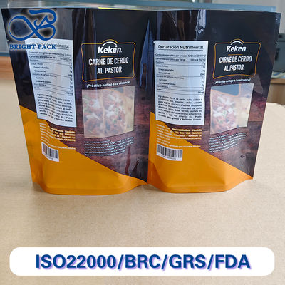 Thẻ in kỹ thuật số có thể tùy chỉnh túi đứng cho bao bì thực phẩm với cửa sổ trong suốt.