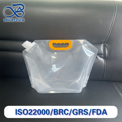 Túi vòi trong suốt dày dặn có tay cầm gia cố 1L/1.5L/2.5L/5L/10L Túi đựng vòi phun cho bao bì số lượng lớn ngũ cốc và chất lỏng.