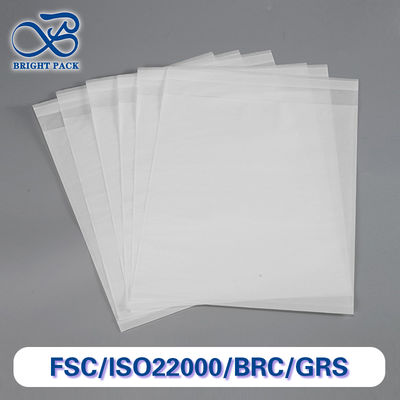 100% túi giấy trắng trong suốt hoàn toàn phân hủy sinh học cho bao bì quần áo vớ