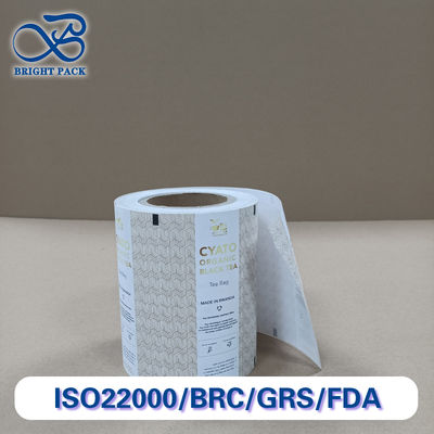 Phim đóng gói trà cao cấp Vật liệu tổng hợp đa lớp rào cản cao ẩm / Oxy Proof Freshness Lock cho túi trà & túi tùy chỉnh Kích thước & in ấn SGS / FDA chứng nhận