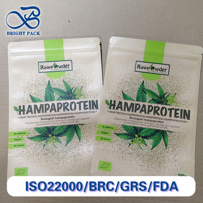 Bảng giấy Kraft cao cấp / PE composite Zipper Bag Eco-Friendly Heavy-Duty Packaging For Coffee Pet Food Secure Seal