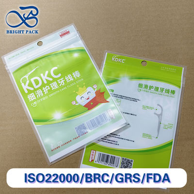 Túi bao bì tăm chỉ nha khoa in tùy chỉnh, túi đựng có thể đứng chống ẩm cho các sản phẩm vệ sinh răng miệng