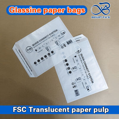 Túi giấy Glassine chống thấm mỡ an toàn thực phẩm, thân thiện với môi trường, bao bì trong suốt cho bánh, kẹo, thủ công