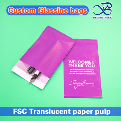 Túi và phong bì giấy Glassine thân thiện với môi trường với độ trong cao và vật liệu phân hủy sinh học 100%