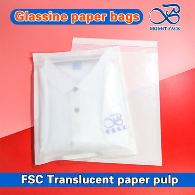 Các túi giấy thủy tinh phân hủy sinh học 100% với in ấn tùy chỉnh và độ minh bạch cao cho bao bì quần áo bền vững