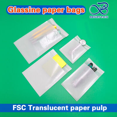 Túi giấy Glassine trong mờ tùy chỉnh phân hủy 100% để đóng gói áo phông và tất