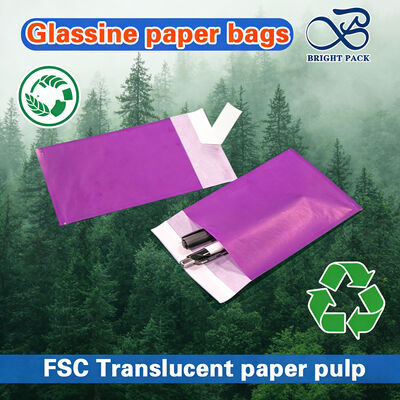 Các túi giấy thủy tinh được chứng nhận FSC với độ minh bạch cao và kích thước tùy chỉnh cho bao bì quần áo sang trọng