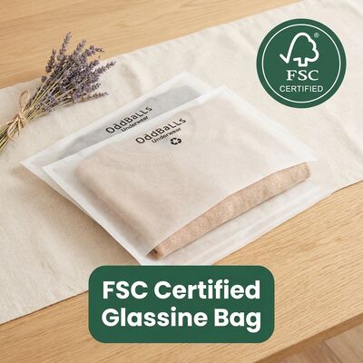 Túi giấy thủy tinh cho quần áo Bao bì quần áo sinh học Biodegradable túi quần áo tùy chỉnh MOQ thấp cho tái chế được chứng nhận