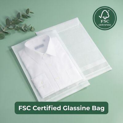 Túi thủy tinh 40gm Nhựa miễn phí được chứng nhận tái chế thân thiện với môi trường Bao bì quần áo mờ túi quần áo sang trọng UK