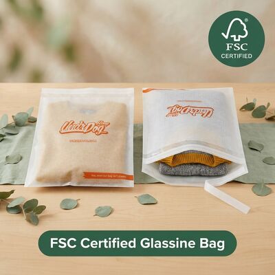 Không có nhựa sang trọng tái sử dụng túi thủy tinh bao bì quần áo tái chế Eco quần áo quần áo thời trang cho chứng nhận chống mỡ