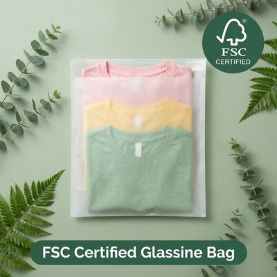 Thùng thủy tinh tròn tái chế túi nhựa miễn phí quần áo sang trọng bao bì thân thiện với môi trường quần áo túi quần áo cho mỡ được chứng nhận