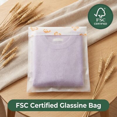Túi giấy thủy tinh sang trọng bền vững cho quần áo nhựa không phân hủy sinh học Bao bì quần áo túi quần cho hàng hóa hàng loạt được chứng nhận