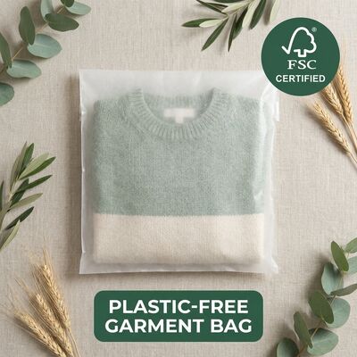 Luxury Zero Plastic Glassine Bag Eco-Conscious Green for Certified Recyclable Clothing Packaging Clothing Clothing EU Compliant Clothing