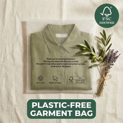 Túi thủy tinh phân hủy sinh học Nhà bọc bọc quần áo Bao bì quần áo môi trường Chiếc túi quần được chứng nhận chống mỡ tái chế
