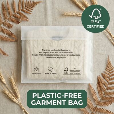 Bao bì xanh túi thủy tinh quần áo thân thiện với môi trường không có quần áo nhựa phù hợp với EU túi quần được chứng nhận tái chế Mỹ