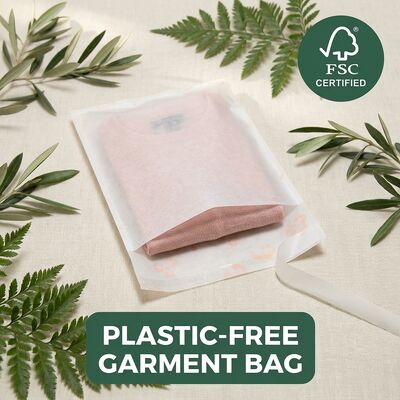 Các vật liệu tái chế phân hủy sinh học Túi giấy thủy tinh ẩm ẩm Bao bì quần áo thân thiện với môi trường quần áo túi quần áo xa xỉ