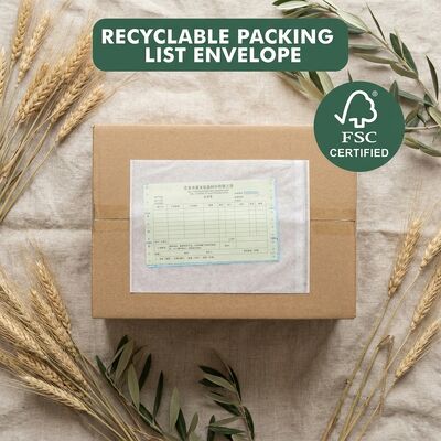 Giấy không chứa nhựa có thể phân hủy sinh học Danh sách đóng gói Phong bì Hóa đơn tự dính Túi vận chuyển Nhãn Ví được chứng nhận FSC