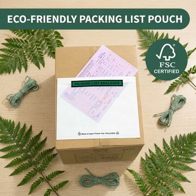 Glassine Plastic-Free Biodegradable Packing Slip Bag.