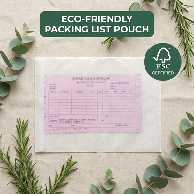 Biodegradable Document Enclosed Envelope Compostable Paper Packaging List Self Adhesive Shipping Label Bag (Bản giấy phân hủy sinh học)
