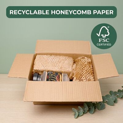 Bảng giấy mật ong đục lỗ Roll Kraft Honeycomb Wrap Bảng đệm mở rộng để đóng gói